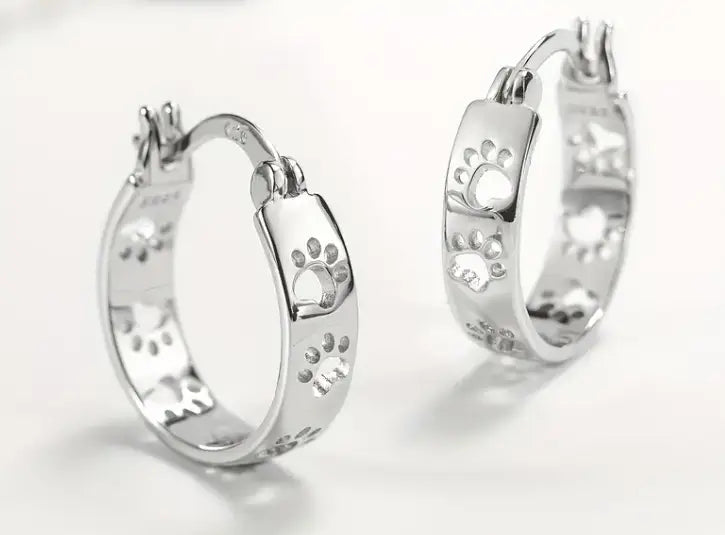 Zilveren Oorbellen met Pootjes — 925 Sterling - Sieraden