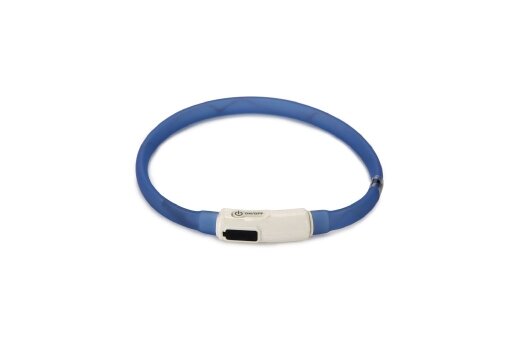Beeztees Safety Gear halsband met USB aansluiting Dogini blauw 35 cm x 10 mm