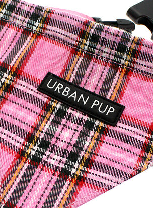 Urban Pup Bandana Pink Tartan