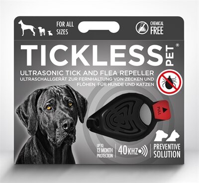 Tickless Teek en Vlo afweer voor Hond zwart