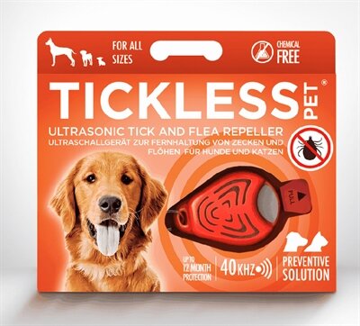 Tickless Teek en Vlo afweer Hond oranje