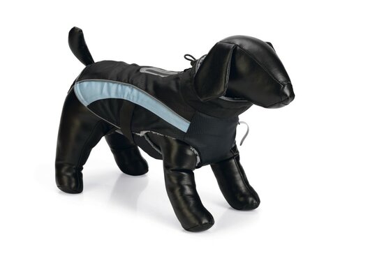 Beeztees Hondenjas Saby zwart/lichtblauw 28 cm