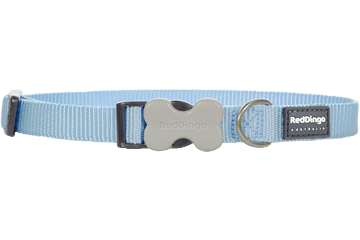 Red Dingo hondenhalsband lichtblauw 20-32 cm x 12 mm