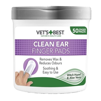 Vets Best Clean Ear Finger Pads 50 ST