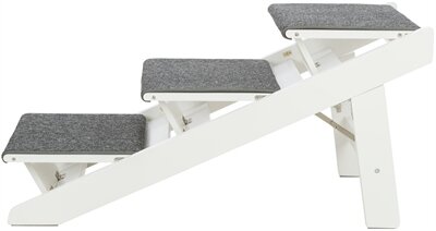 Trixie Loopplank met Uitklapbare Treden MDF Wit 44 x 106 x 46 cm