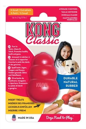 KONG Classic Rood XS 3.5X3.5X5.5 cm