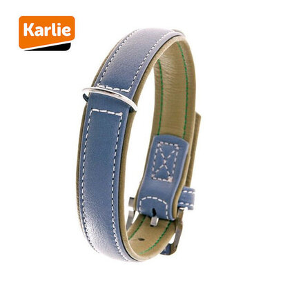 Karlie Vintage halsband blauw/groen 28 - 35 cm x 25 mm