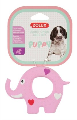 Zolux Puppyspeelgoed Latex Olifant Roze 11,5 cm
