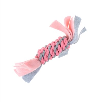 Little Rascals Flostouw Spoel met Fleece roze 22 cm