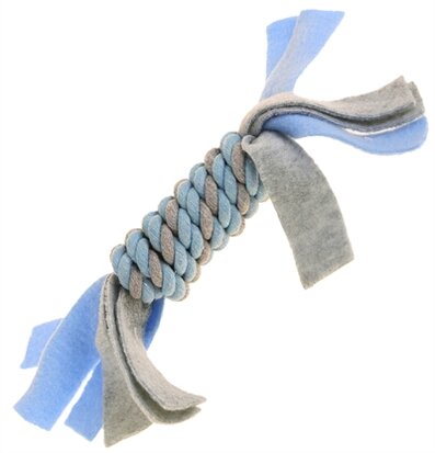 Little Rascals Flostouw Spoel met Fleece blauw 22 cm
