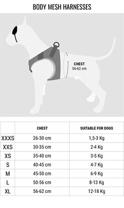 Morso Hondentuig Body Mesh Full Metal Dog Bruin 26-30 cm