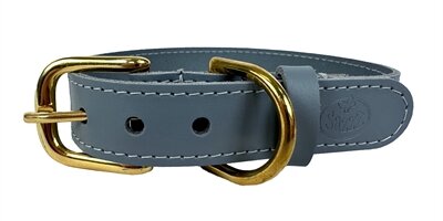 Sazzz Halsband Hond Braveheart Classic Leer Lichtblauw 42-50X3 cm