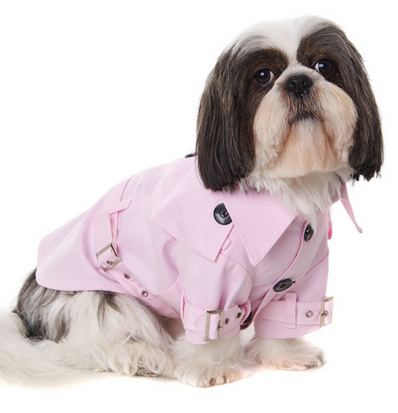 Hondenjas Powder Pink Trench Coat S 25 cm