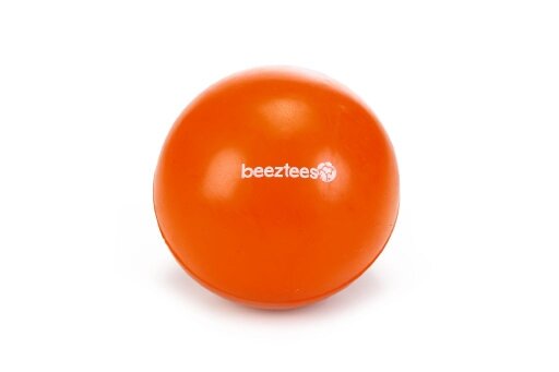Beeztees rubber bal massief no5 oranje 9 cm