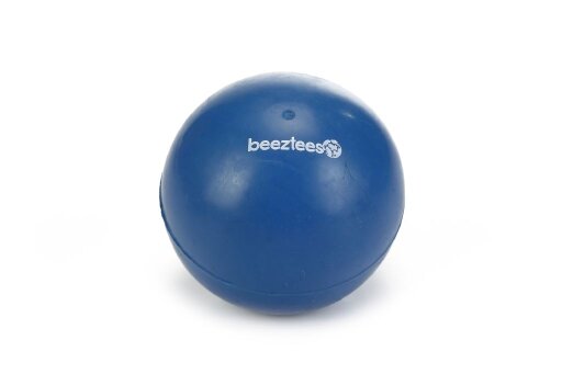 Beeztees rubber bal massief no5 blauw 9 cm