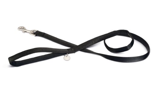 Beeztees Mac Leather looplijn zwart 120 cm x 20 mm