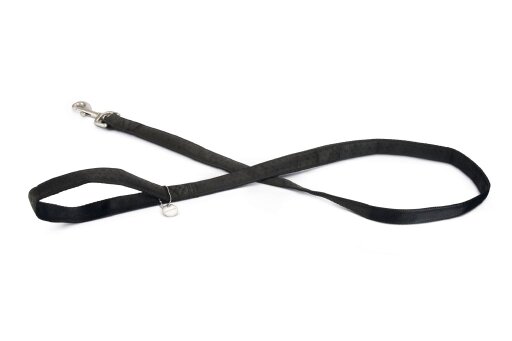 Beeztees Mac Leather looplijn zwart 120 cm x 25 mm