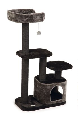 Beeztees krabmeubel Poronti zwart / grijs 60 x 40 x 115 cm