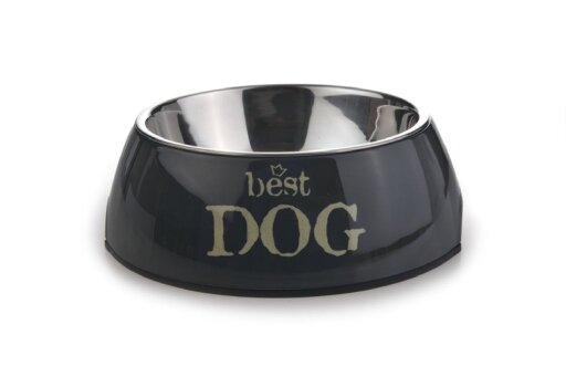 Beeztees melamine eetbak Best Dog grijs 14 x 4,5 cm