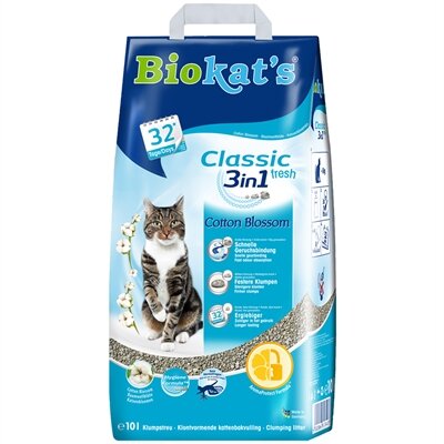 Biokat's Classic Fresh 3-In-1 Cotton Blossom 10 ltr