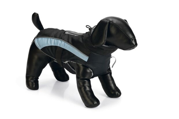 Beeztees Hondenjas Saby zwart/lichtblauw 24 cm