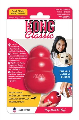 KONG Classic Rood SMALL 4,5X4,5X7,5 cm