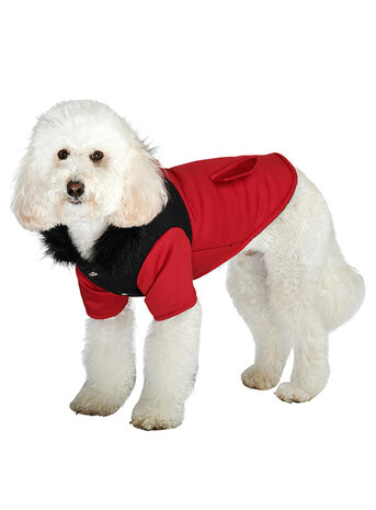 Urban Pup Hondenjas Red on Black Two Tone Parka