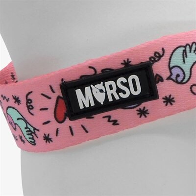 Morso Mini Hondentuig Sweet Tweet Roze 24-32x1,5 cm