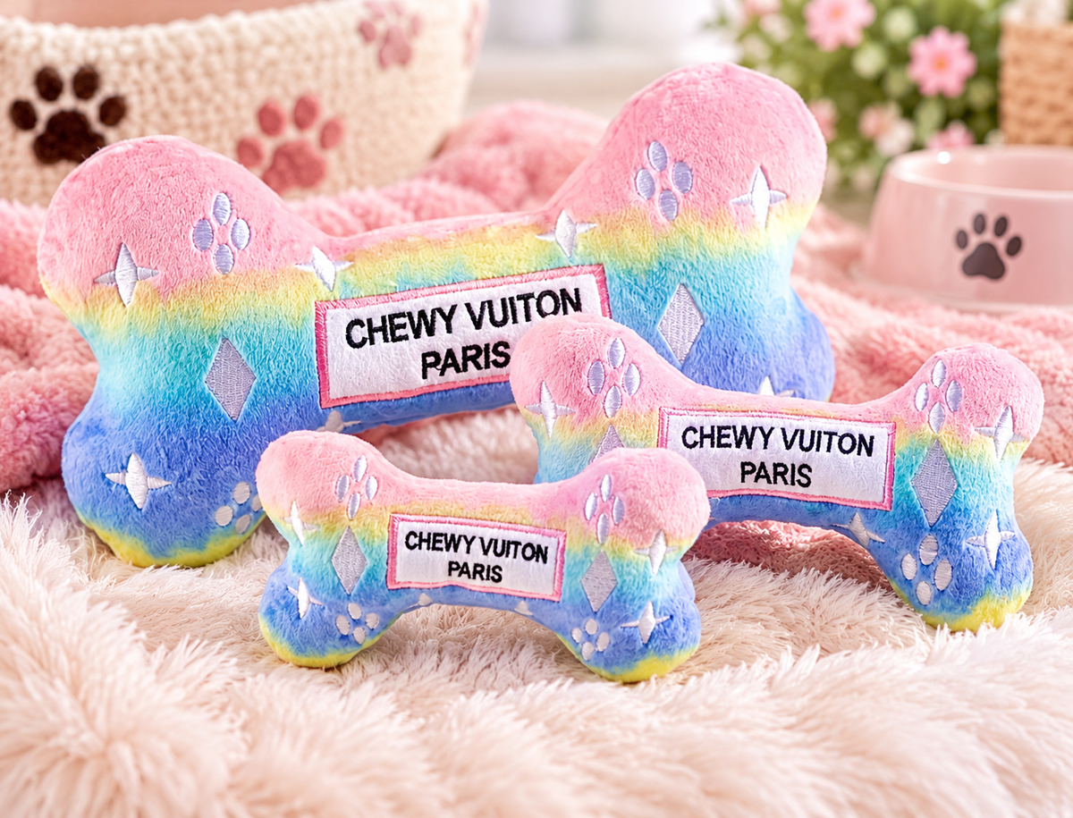 Chewy Vuiton Paris Pink Bone Medium