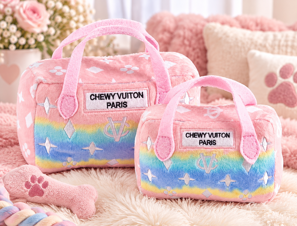 Chewy Vuiton Paris Pink Handbag Small