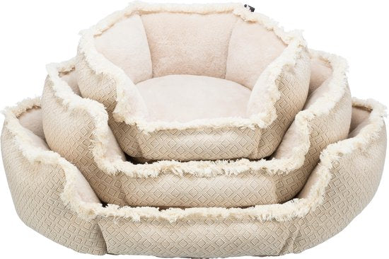 Hondenmand Boho beige — 65x65x19 cm