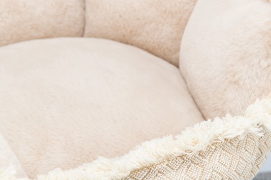 Hondenmand Boho beige — 65x65x19 cm
