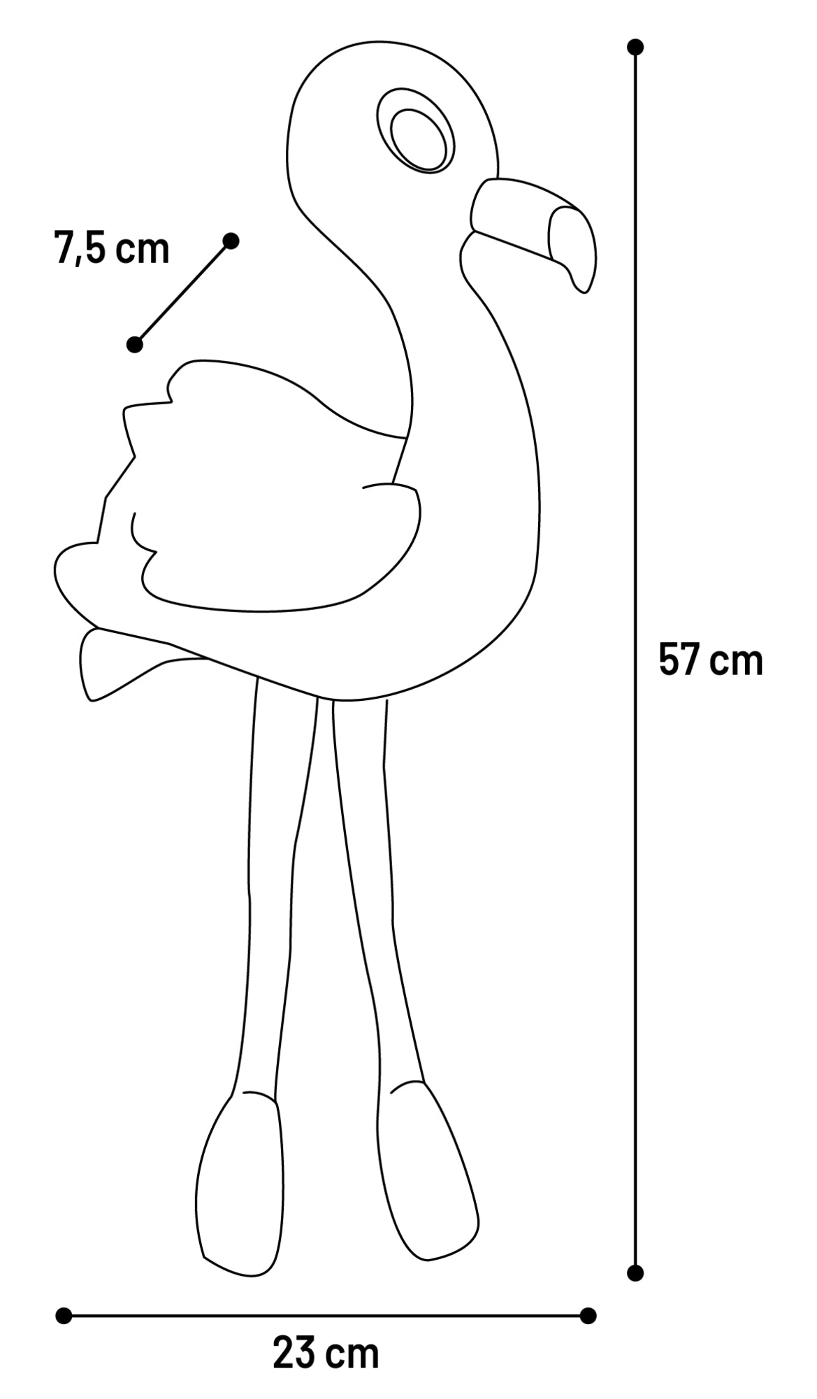 Hondenspeelgoed Pluche Flamingo Minga