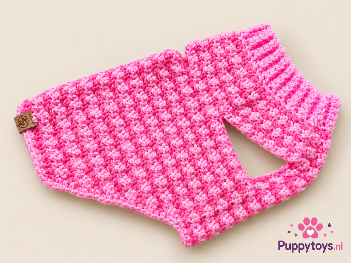 MySweety Hundepullover Shiny in pink — Rückenlänge 18 cm
