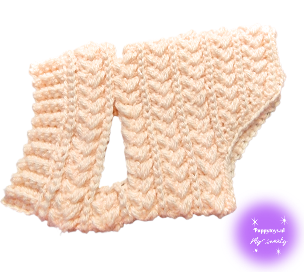 MySweety Hundepullover Shiny in pink — Rückenlänge 18 cm