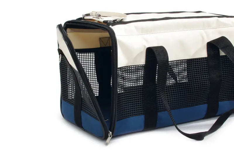 Beeztees Draagbare Katten Reistas 43x25x27 cm — Blauw / Crème - Kattentas