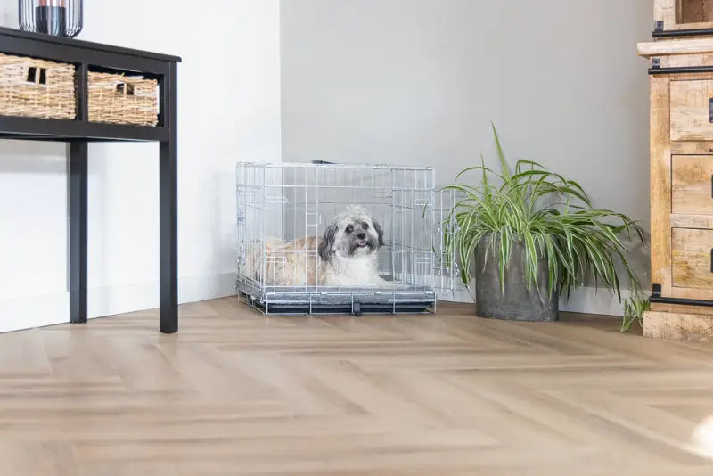 Beeztees Hondenbench verzinkt S 62x44,5x50 cm - VERVOERSBOX