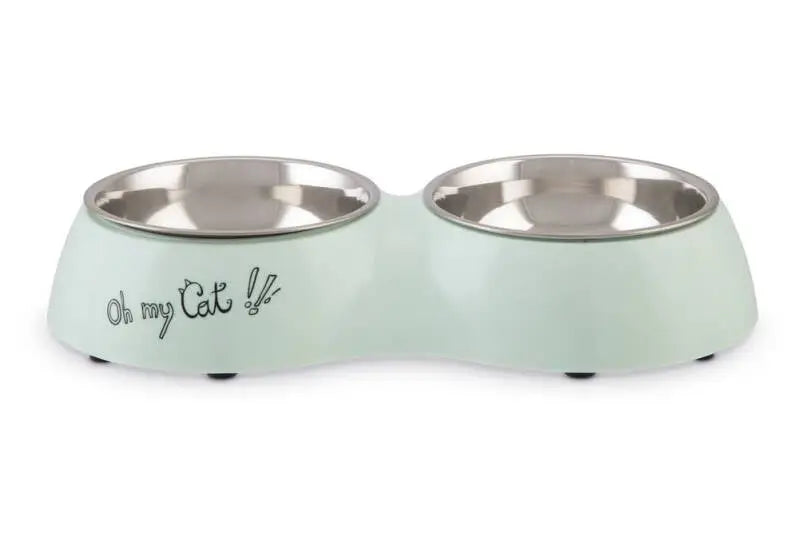 Beeztees Katten dinerset Oh My Cat mint 27 cm - 160 ml