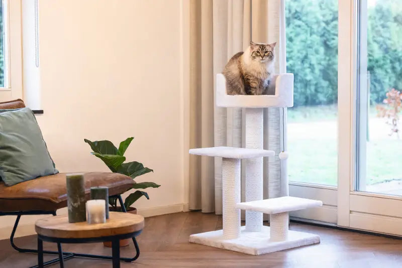 Beeztees Krabpaal Serpa Figo 50x50x92 cm — Wit