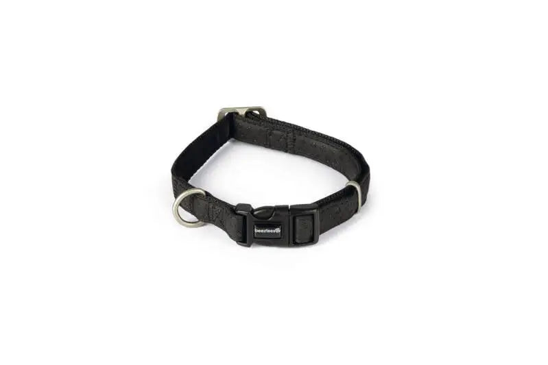 Beeztees Mac Leather Hondenhalsband zwart 35-50 cm