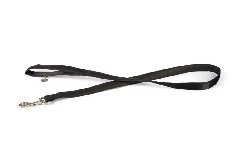 Beeztees Mac Leather Hondenriem zwart 120x25 mm — 120 cm x 25 mm