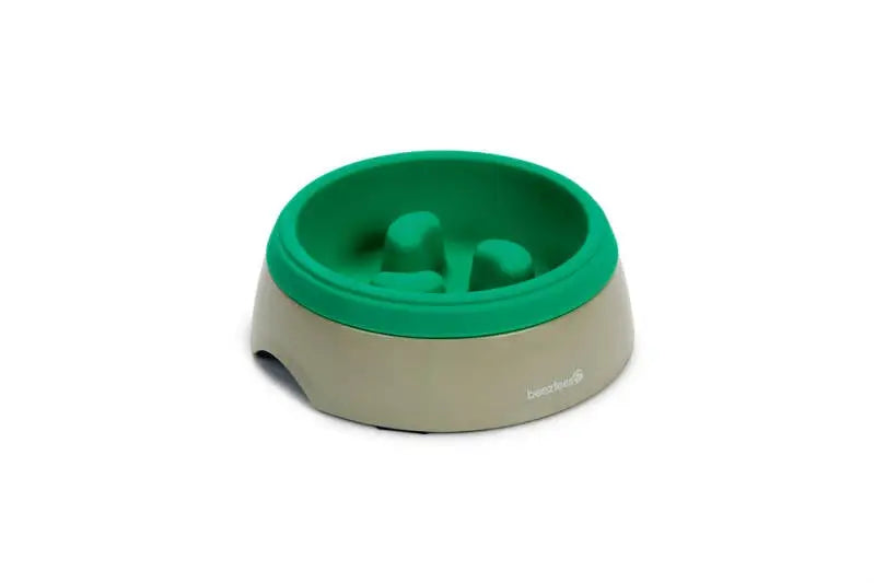 Beeztees Melamine Hondenvoerbak Lento 17,5 cm — Groen / Grijs