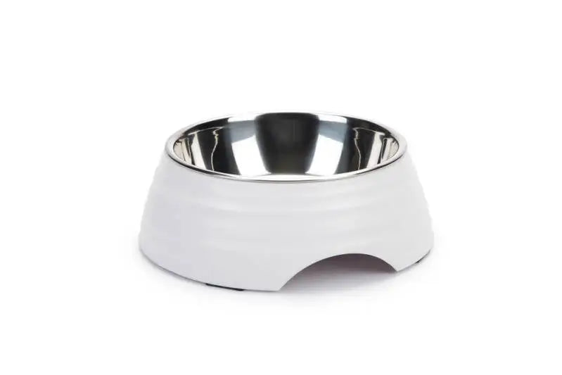 Beeztees Melamine Hondenvoerbak Rimpu 17,5 cm — Wit