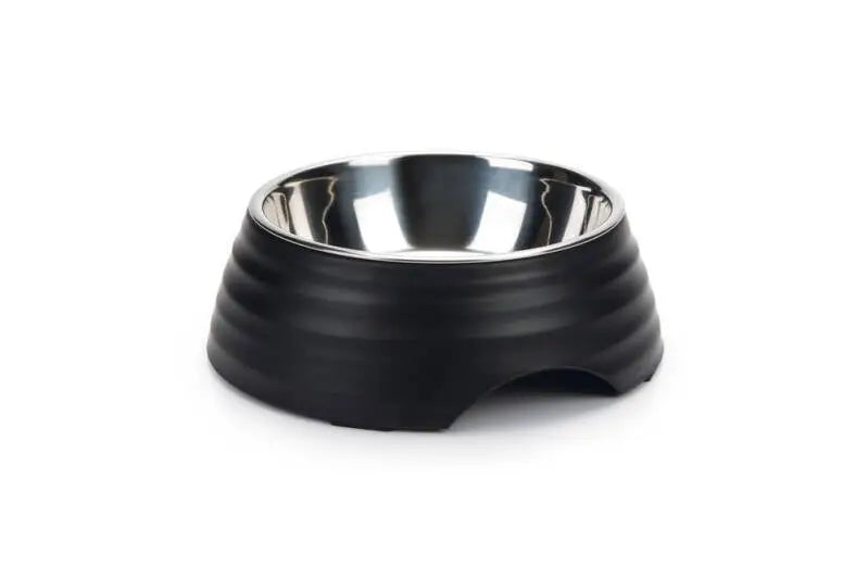 Beeztees Melamine Hondenvoerbak Rimpu 17,5 cm — Zwart