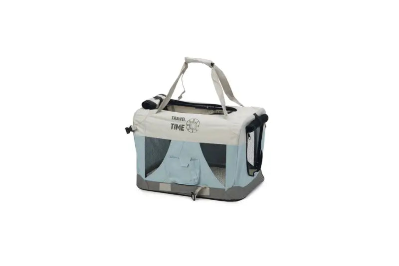 Beeztees Nylon Hondenbench Travel Time 49x34x35 cm — Lichtblauw - VERVOERSBOX