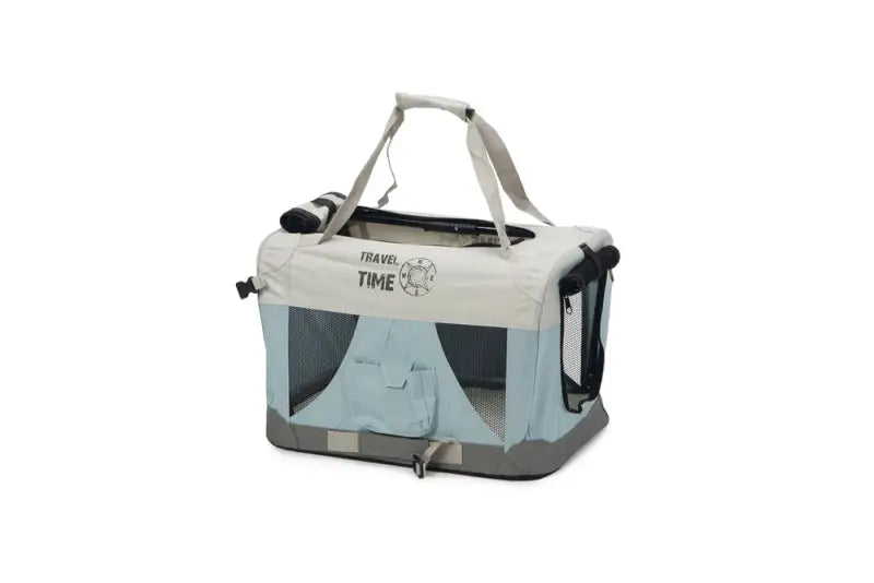 Beeztees Nylon Hondenbench Travel Time 60x42x42 cm — Lichtblauw - VERVOERSBOX