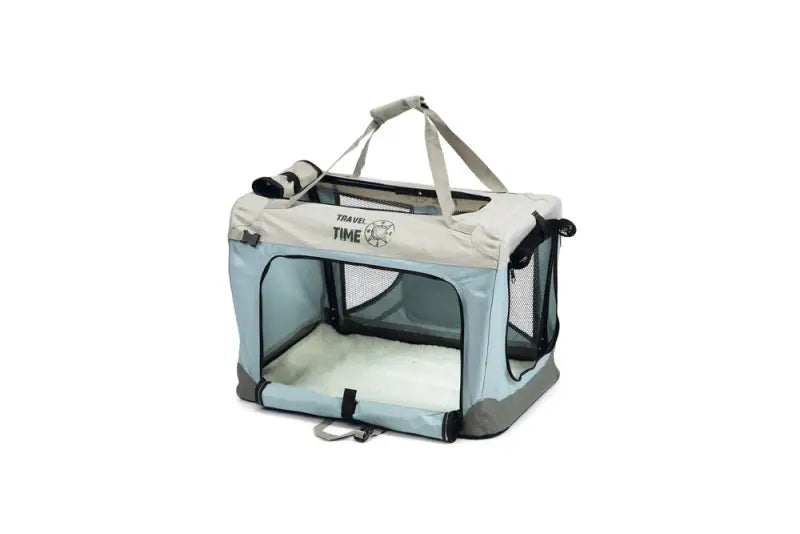 Beeztees Nylon Hondenbench Travel Time 60x42x42 cm — Lichtblauw - VERVOERSBOX