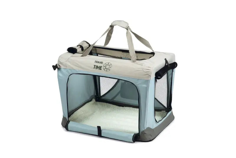 Beeztees Nylon Hondenbench Travel Time 70x52x52 cm — Lichtblauw - VERVOERSBOX