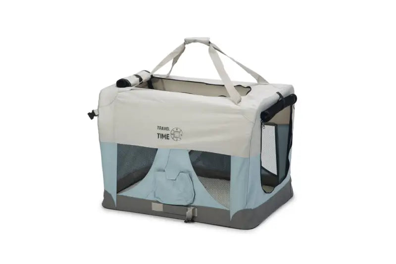 Beeztees Nylon Hondenbench Travel Time 70x52x52 cm — Lichtblauw - VERVOERSBOX