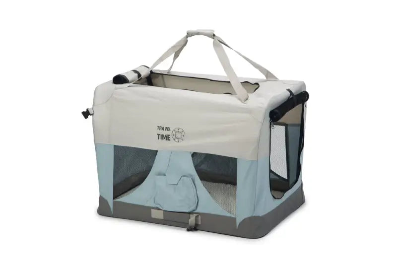 Beeztees Nylon Hondenbench Travel Time 81x58x58 cm — Lichtblauw - VERVOERSBOX